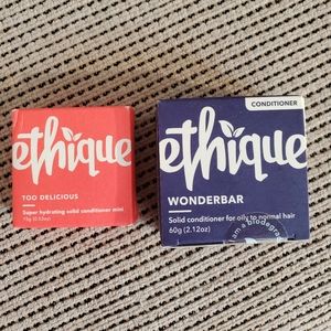 Ethique Too Delicious mini and Wonderbar full size